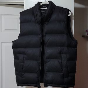 GAP Black down vest.